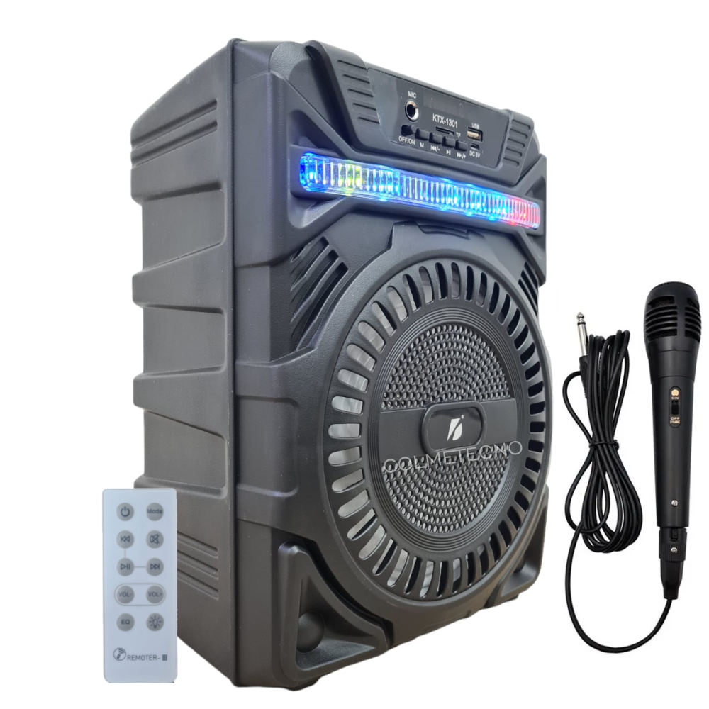 Parlante Recargable Bluetooth KTX-1301 Micrófono Control Remoto