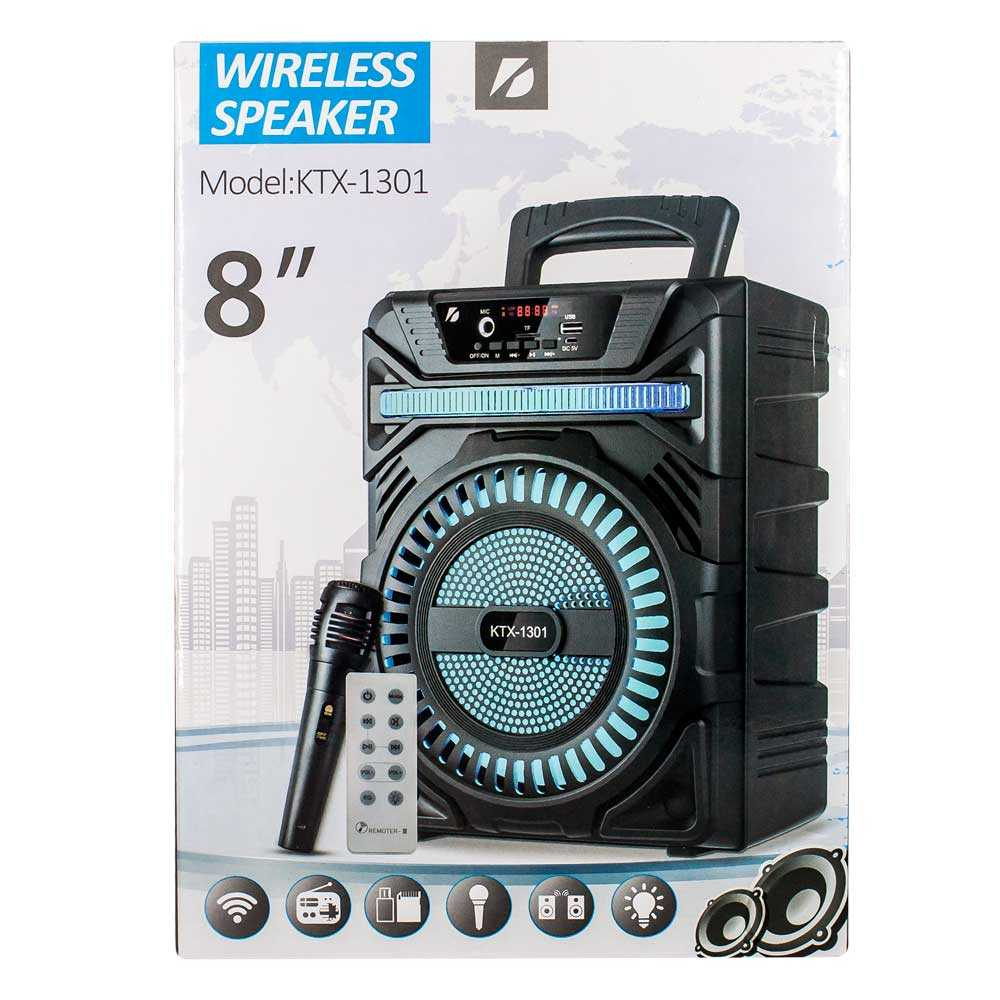 Parlante Recargable Bluetooth KTX-1301 Micrófono Control Remoto