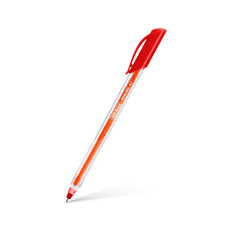 Bolígrafo rojo Semi Gel con tapa OE-071f Offi Esco 0.7