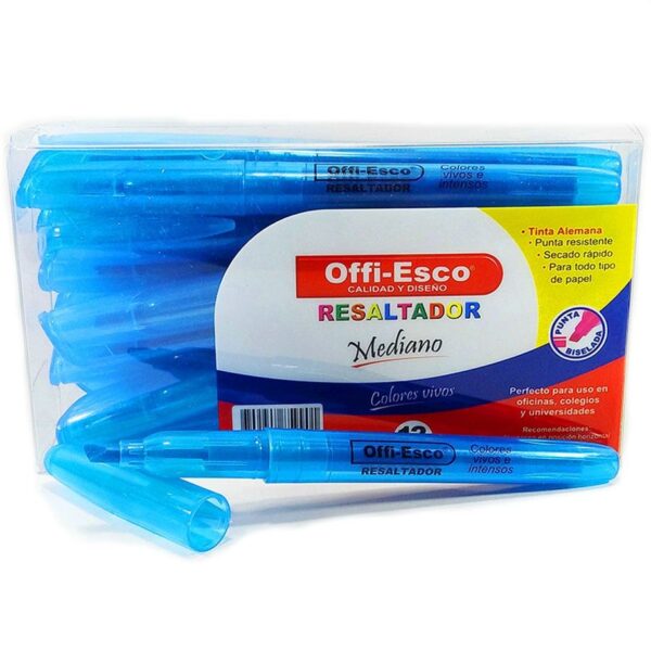 RESALTADOR AZUL MEDIANO OFFI ESCO REF: OE-532