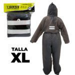 IMPERMEABLE PARA MOTO PLASTICO COMPLETO REFLECTIVO CON SOLAPA TALLA XL