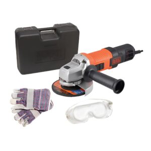 Pulidora Black & Decker 4 1/2 920W + Gafas y GUANTES(G720XK-B3)ESTUCHE Plastico