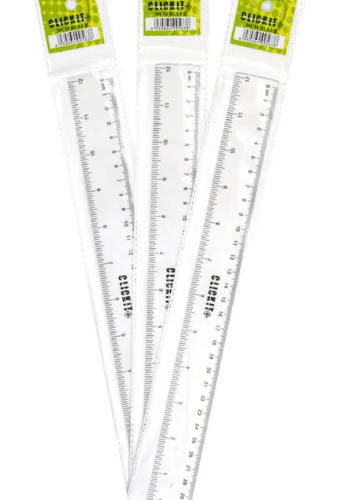 REGLA 30CM TRANSPARENTE CLICKIT