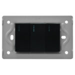 SWICHE TRIPLE LUXOR NEGRA INTERCAMBIABLE SIN TAPA DUKE ENERGY (V17-009)