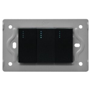 Swiche Triple Luxor Negra Intercambiable sin Tapa Duke Energy (V17-009)