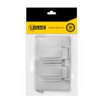 TAPA PLASTICA PARA TOMA DOBLE GRIS INTEMPERIE PQT X 1 UDUKE