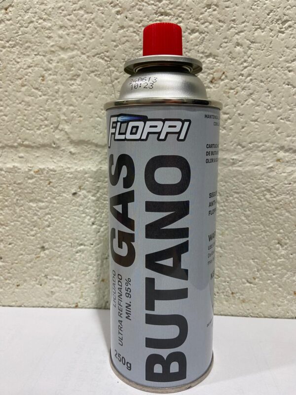 RECARGADOR GAS REPUESTO PARA CAMPING 250G FLOPPI (ESTUFA PORTATIL-FLAMEADORES) (FL-RG7)