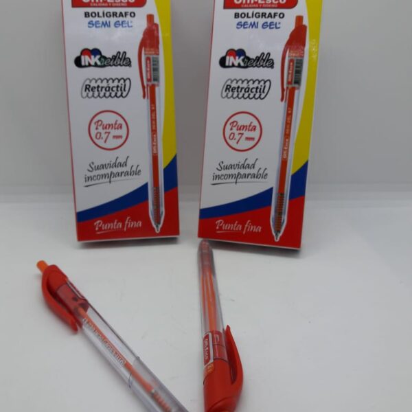 BOLIGRAFO ROJO RETRACTIL OFFI-ESCO REF: OE-052F