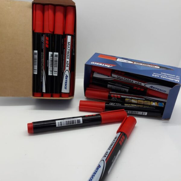MARCADOR ROJO PERMANENET MULTIMAX A24 ARTESCO