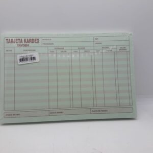 TARJETA KARDEX TAYDEM