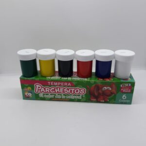 TEMPERA PARCHESITOS 22CC X 6 COLORES