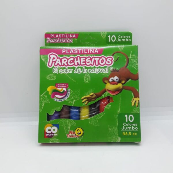PLASTILINA PARCHESITOS JUMBO X10 UND