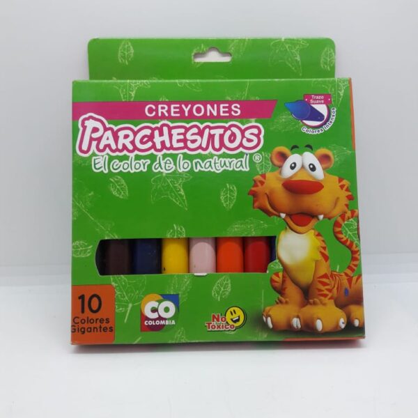 CRAYONES JUMBO PARCHESITOS X10 COLORES GIGANTES