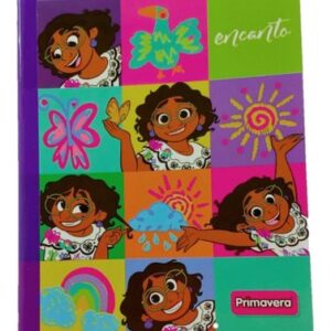CUADERNO DE 100 HOJAS DOBLE LINEA C/ STICKER PRIMAVERA