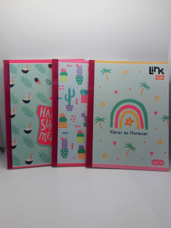 CUADERNO DE 100 HOJAS DOBLE LINEA C/ STICKER