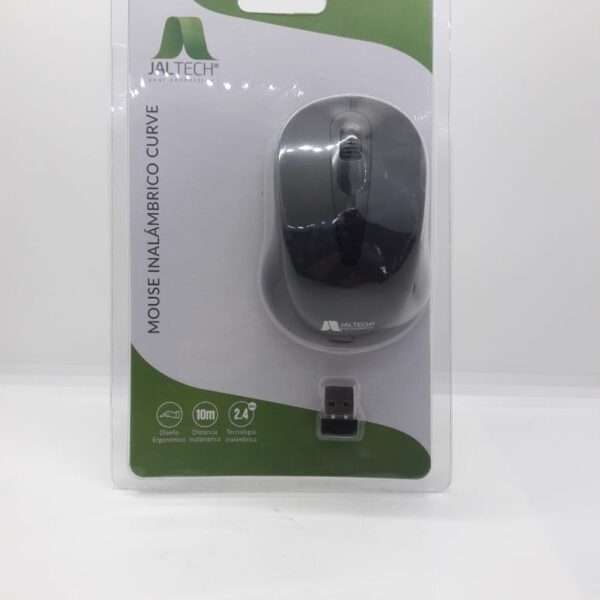 MOUSE USB INALAMBRICO CURVE-WX03B NEGRO JALTECH