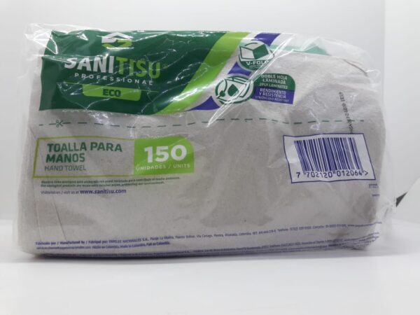 TOALLA PARA MANOS EN Z SANITISU X150UND