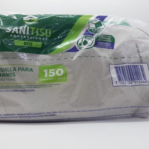 TOALLA PARA MANOS EN Z SANITISU X150UND
