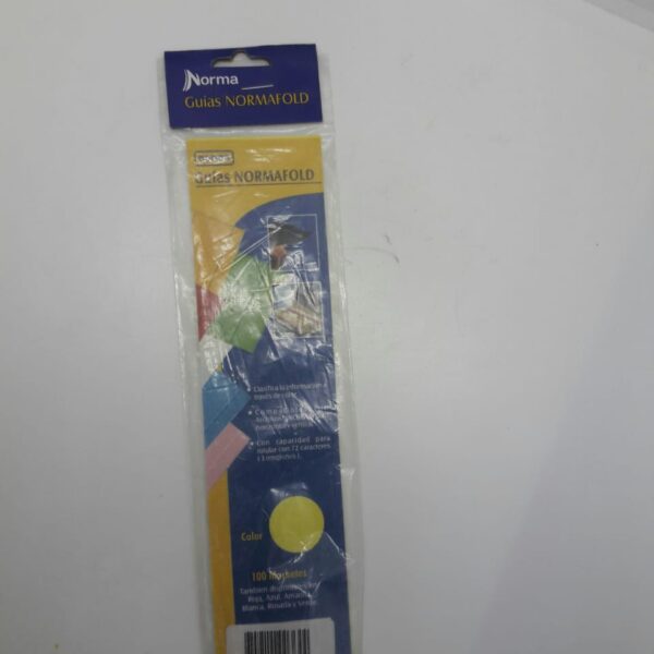 GUIAS NORMAFOOLD X100 MARBETES COLOR AMARILLO
