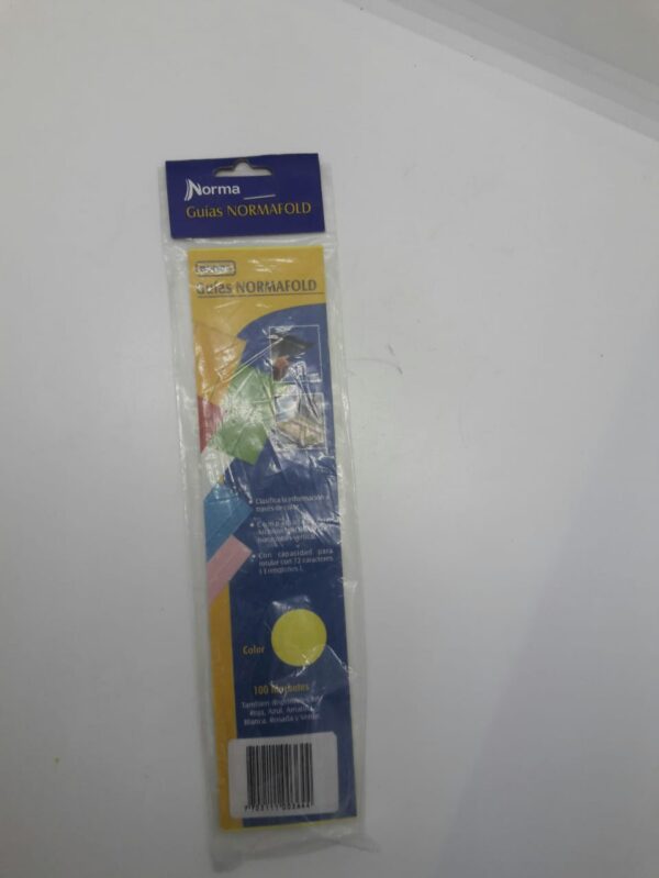 GUIAS NORMAFOOLD X100 MARBETES COLOR AMARILLO