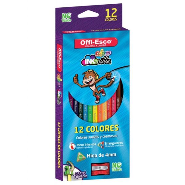 COLORES OFFI ESCO X12 LAPICES REF. OE-140