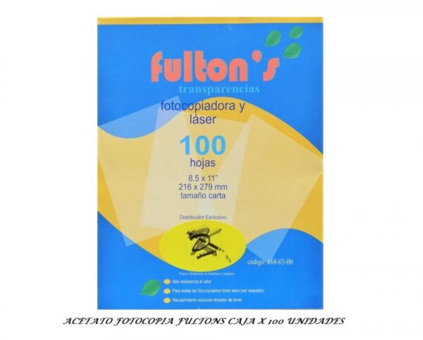 ACETATO FOTOCOPIA FULTONS X 100 216*279MM