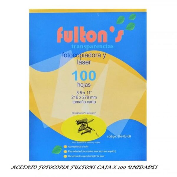 ACETATO FOTOCOPIA FULTONS X 100 216*279MM