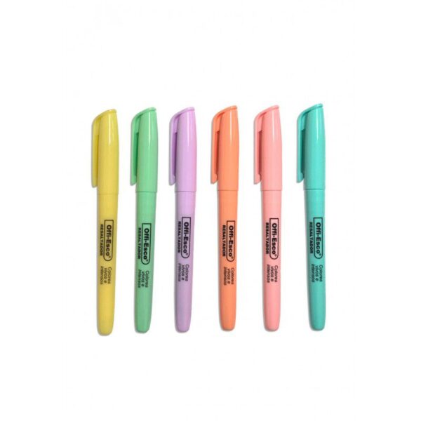 RESALTADOR PASTEL ESTUCHE*6 OFFI ESCO REF: OE-530P