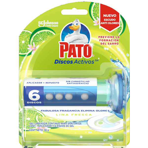DESINFECTANTE INODORO PATO DISCOS ACTIVOS APLICADOR 36ML