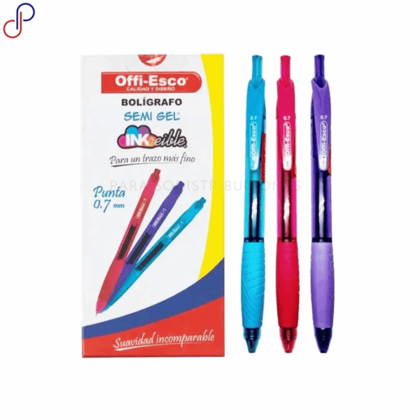BOLIGRAFO SEMIGEL 0.7 SURTIDO OFFI ESCO REF: OE-051RT