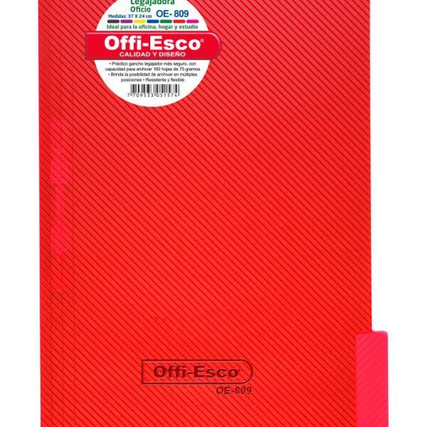 CARPETA LEGAJADORA OFICIO ROJA OFFI-ESCO REF: OE-809