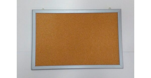 CARTELERA DE CORCHO 60 X 80 MDF PLATEADO