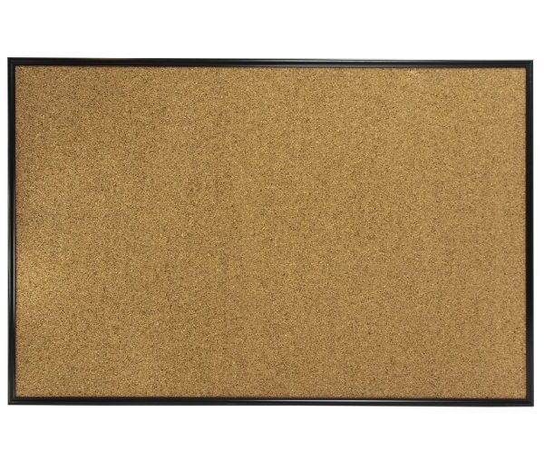 CARTELERA DE CORCHO 80X120 MDF PLATEADO