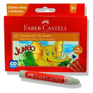 CRAYONES JUMBO GRIP BORRABLES * 12 FABER CASTELL