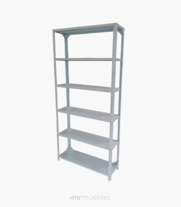 ESTANTE METALICO DE 6 ENTREPAÑOS GRIS 40*90CM 2MTRS DE ALTO
