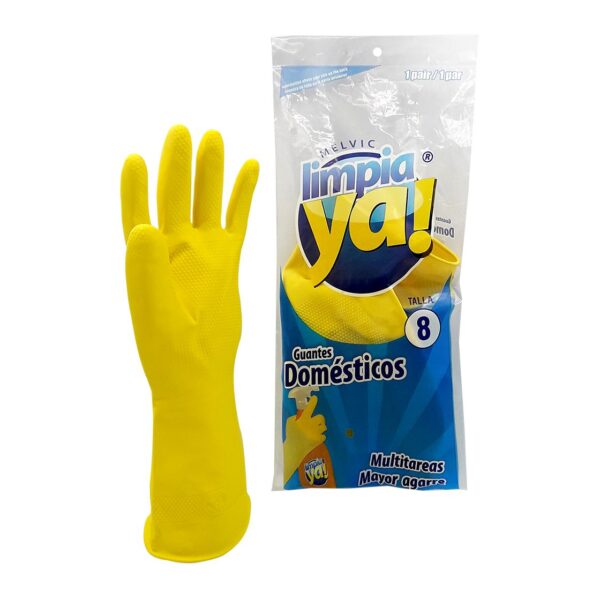 GUANTES DOMESTICO AMARILLO TALLA 8