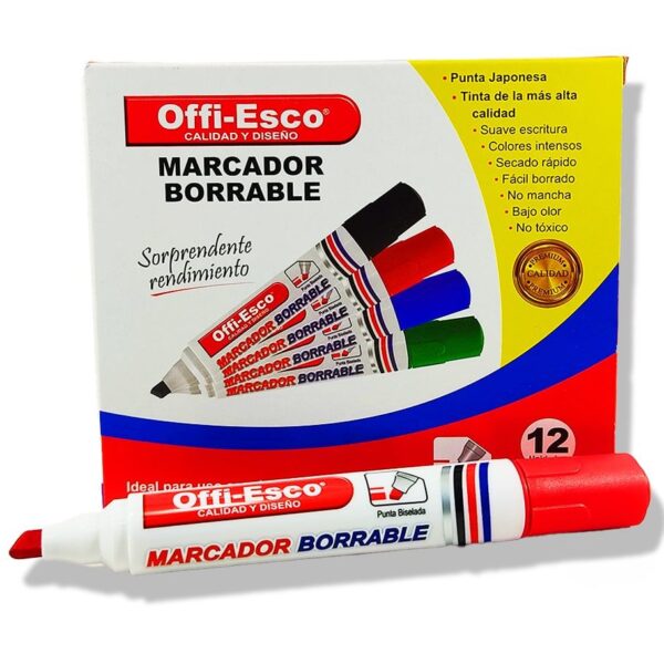 MARCADOR BORRABLE ROJO OFFI-ESCO REF: OE-510