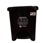 PAPELERA NEGRA CUADRADA PEDAL 22LTRS COLPLAST