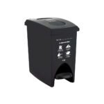 PAPELERA NEGRA PEDAL 9LTS COLPLAST