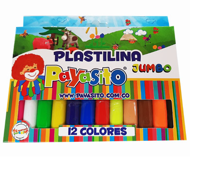 PLASTILINA JUMBO X12 PAYASITO