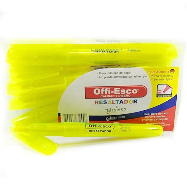 RESALTADOR AMARILLO MEDIANO OFFI ESCO REF: OE-532