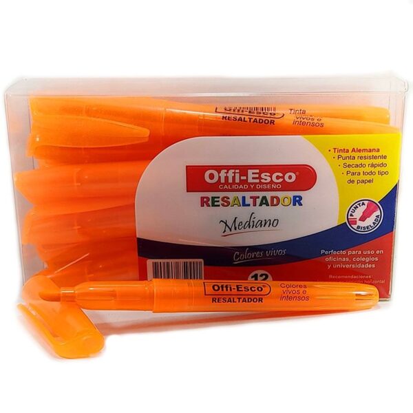 RESALTADOR NARANJA MEDIANO OFFI ESCO REF: OE-532