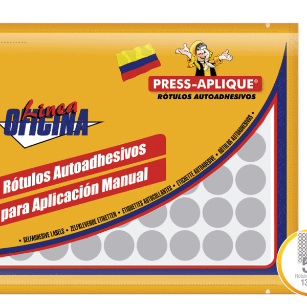 ROTULOS ADHESIVOS PLATEADO REF:1196