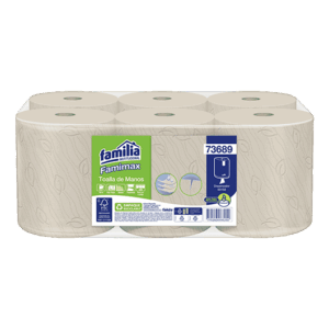 TOALLA MANOS FAMIMAX PRECORTADA HT NATURAL X 6 X 100 MT COD 56943