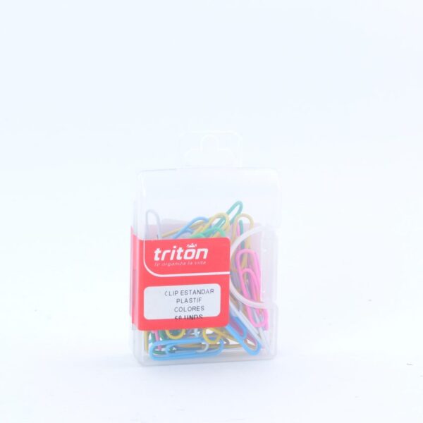 CLIP STANDAR PLAST COLORES TRITON ESTUCHE*60 UND