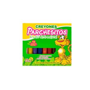 CREYONES CORTOS *10 DELGADOS PARCHESITOS