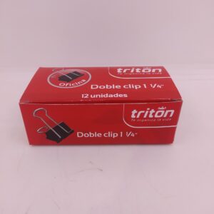 DOBLE CLIP 1 1/4 TRITON PLEGADIZA *12 UND