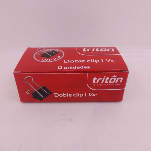 DOBLE CLIP 1 1/4 TRITON PLEGADIZA *12 UND