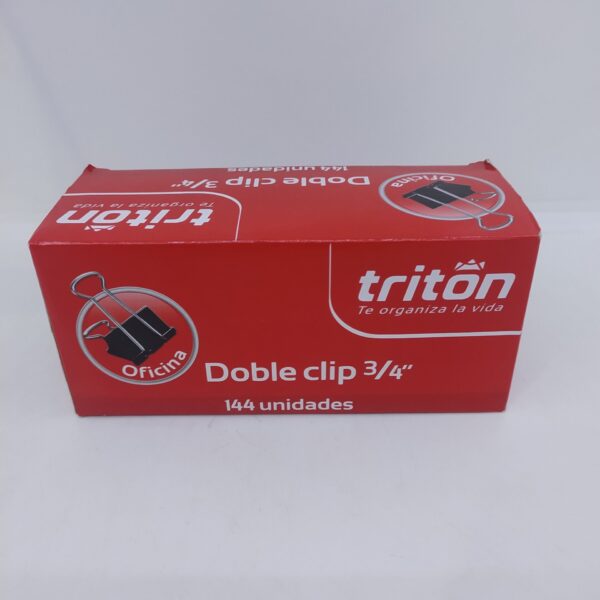DOBLE CLIP 3/4 TRITON PLEGADIZA *12 UND
