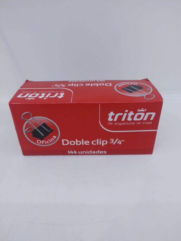 DOBLE CLIP 3/4 TRITON PLEGADIZA *12 UND